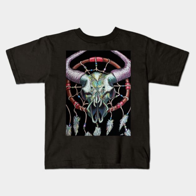 Buffalo Dreams Kids T-Shirt by FontaineN